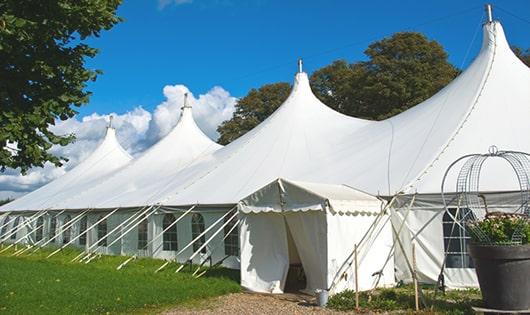 sleek white portable restrooms for events, providing a reliable and functional option for those in need in Brentwood, CA